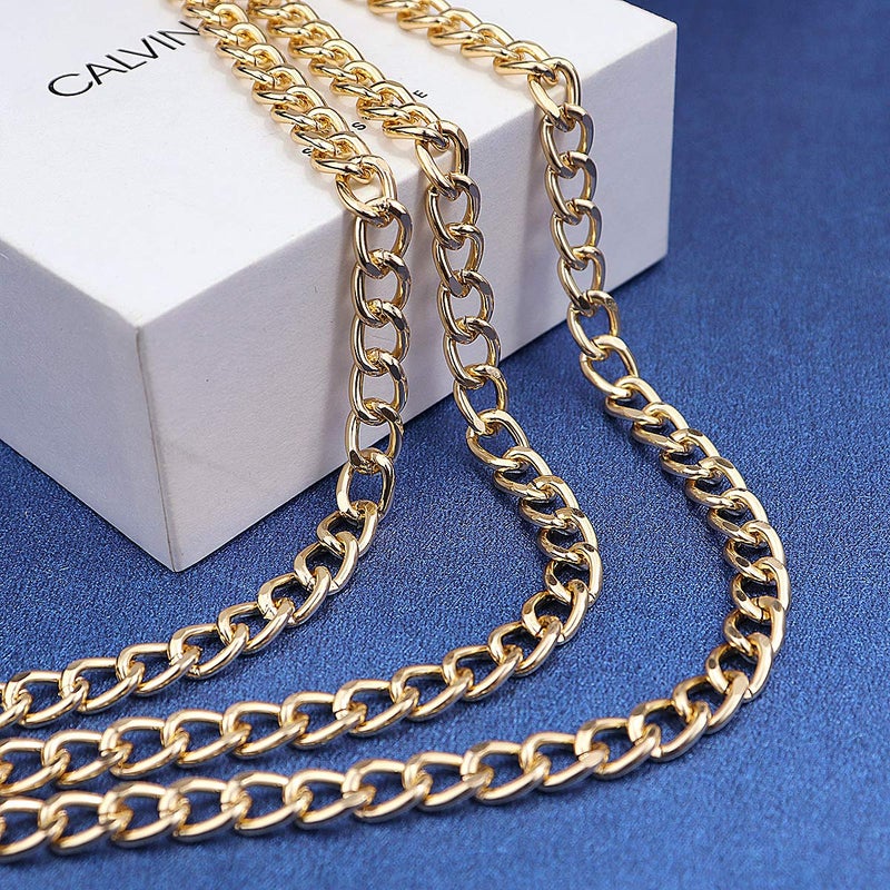 Suyi Gold Chain Belts for Women Waist Chain Belt Multilayer Body Belly Chain Plus Size 130CM Gold - Image 2